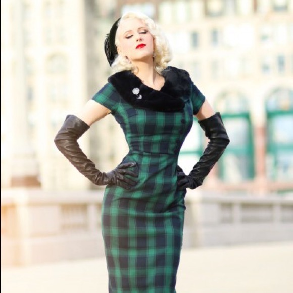 tartan wiggle dress